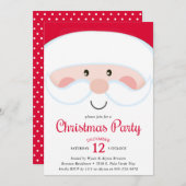 Invitation à la fête de Noël de père Noël (Devant / Derrière)