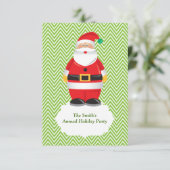 Invitation à la fête de Noël de Père Noël (Debout devant)