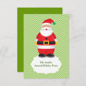 Invitation à la fête de Noël de Père Noël (Devant / Derrière)