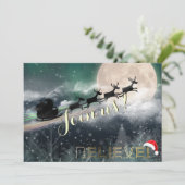 Invitation à la fête de Noël de père Noël Sleigh R (Debout devant)