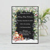 Invitation à la fête de Noël de père Noël Snowflak (Debout devant)