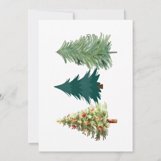 Invitation à la fête de Noël de Pine Tree (Dos)