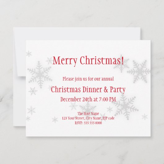 Invitation à la fête de Noël de Red Bow (Dos)