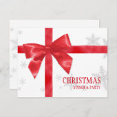 Invitation à la fête de Noël de Red Bow (Devant / Derrière)