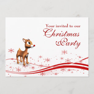 Invitation à la fête de Noël de Reindeer