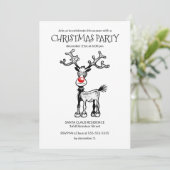 Invitation à la fête de Noël de Rudolph (Debout devant)