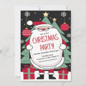 Invitation à la fête de Noël de Santa (Devant)