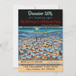 Invitation à la fête de Noël de Snow Villages Laya