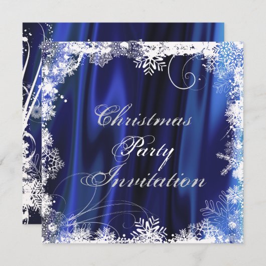 Invitation à la fête de Noël de Snowflake (Devant / Derrière)