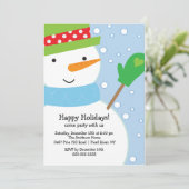 Invitation à la fête de Noël de Snowman (Debout devant)