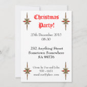 Invitation à la fête de Noël de Snowman (Dos)