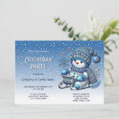 Invitation à la fête de Noël de Snowman (Debout devant)