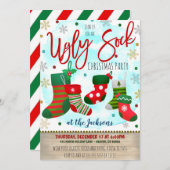 Invitation à la fête de Noël de Sock (Devant / Derrière)