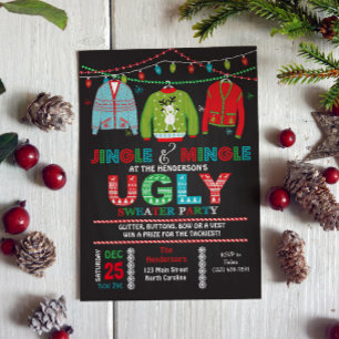 Invitation à la fête de Noël de Tacky Ugly Sweater
