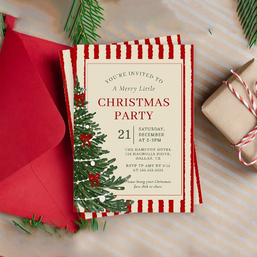 Invitation à la fête de Noël de vacances
