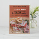 Invitation à la fête de Noël d'échange de biscuits (Debout devant)