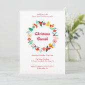 Invitation à la fête de Noël d'échange de cadeaux (Debout devant)