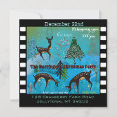 Invitation à la fête de Noël Deerfest au clair de (Devant)