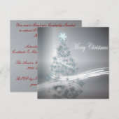 Invitation à la fête de Noël d'entreprise Silver (Devant / Derrière)