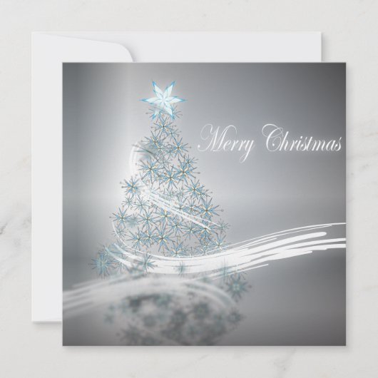 Invitation à la fête de Noël d'entreprise Silver (Devant)