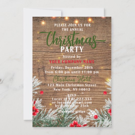 Invitation à la fête de Noël d'entreprise Winter G (Devant)