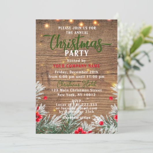 Invitation à la fête de Noël d'entreprise Winter G (Debout devant)