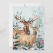 Invitation à la fête de Noël des animaux des bois (Dos)