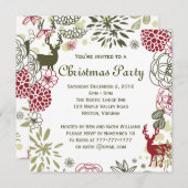 Invitation à la fête de Noël des Cerfs Rustiques F (Devant / Derrière)