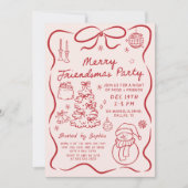 Invitation à la fête de Noël des choses préférées (Devant)