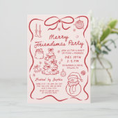 Invitation à la fête de Noël des choses préférées (Debout devant)
