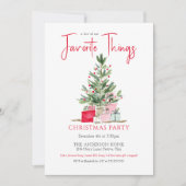 Invitation à la fête de Noël des choses préférées (Devant)