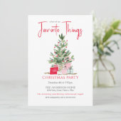 Invitation à la fête de Noël des choses préférées (Debout devant)