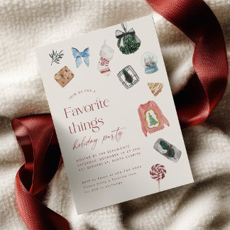 Invitation à la fête de Noël des choses préférées