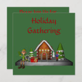 Invitation à la fête de Noël des Elfes (Devant / Derrière)