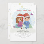 Invitation à la fête de Noël des enfants (Devant / Derrière)