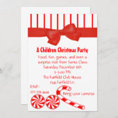 Invitation à la fête de Noël des enfants (Devant / Derrière)