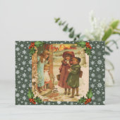 Invitation à la fête de Noël des enfants victorien (Debout devant)