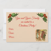 Invitation à la fête de Noël des enfants victorien (Dos)