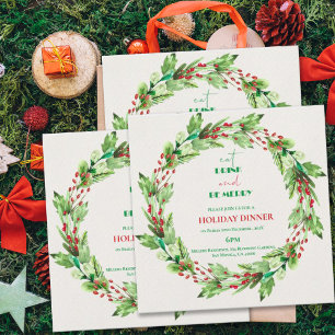 Invitation à la fête de Noël des Feuilles verts