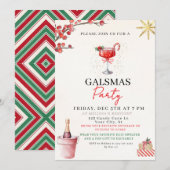 Invitation à la fête de Noël des filles (Devant / Derrière)