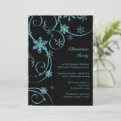 Invitation à la fête de Noël des flocons de neige  (Debout devant)