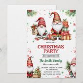 Invitation à la fête de Noël des gnomes (Devant / Derrière)