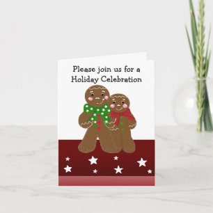 Invitation à la fête de Noël des hommes en pain d'