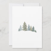 Invitation à la fête de Noël des pins rustiques (Dos)