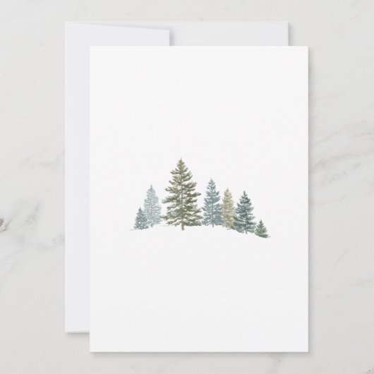 Invitation à la fête de Noël des pins rustiques (Dos)