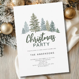 Invitation à la fête de Noël des pins rustiques