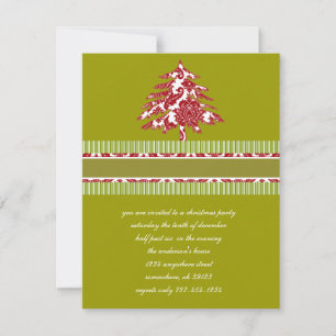 Invitation à la fête de Noël des sapins rouges