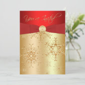 Invitation à la fête de Noël des Snowflakes rouges (Debout devant)