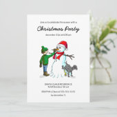 Invitation à la fête de Noël des Snowmans (Debout devant)