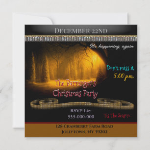 Invitation à la fête de Noël des vacances de neige